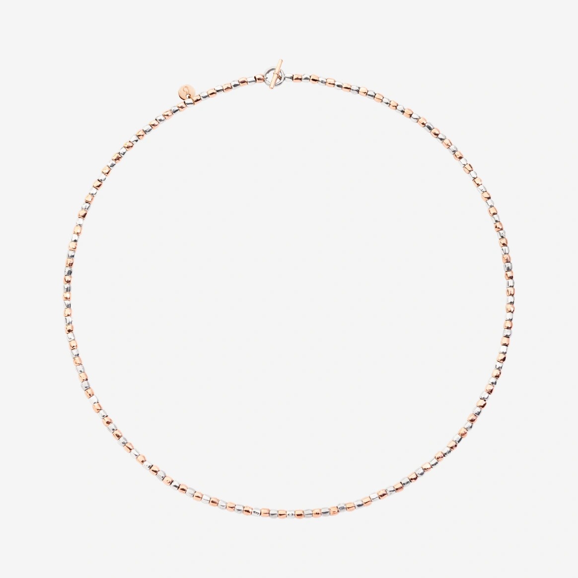 dcc0002_granx_g9amx_010_dodo_mini-granelli-necklace-9k-rose-gold-silver-steel